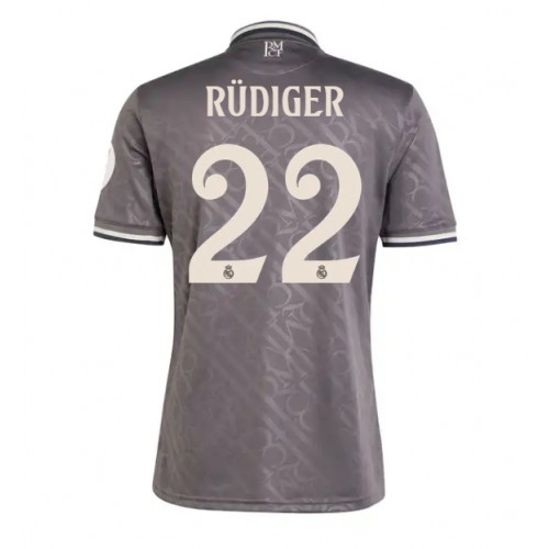 Pánský Fotbalový dres Real Madrid Antonio Rudiger #22 2024-25 Třetí Krátký Rukáv